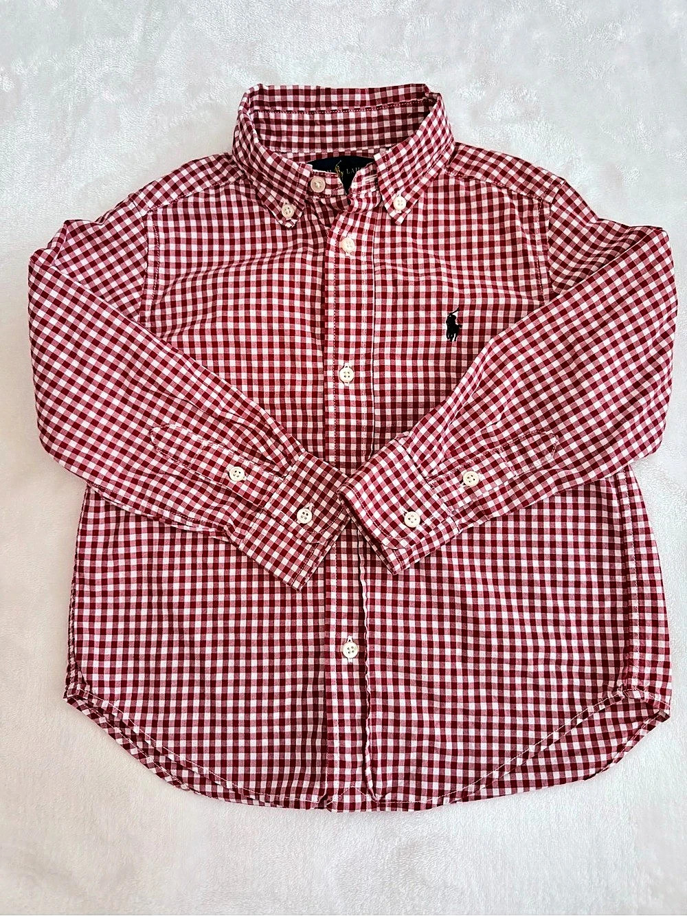 Ralph Lauren Red Gingham Button down (size 3T)